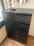 Ikea Malm ladekast - Matt Zwart, Huis en Inrichting, Kasten | Kledingkasten, Ophalen, Overige materialen, Gebruikt, 100 tot 150 cm