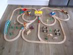 Houten Trein Set met Loods, Station, Boerderij, Brug en Meer, Ophalen of Verzenden, Gebruikt