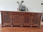 Antieke Houten Dressoir / Buffetkast / Kast met Houtsnijwerk, Huis en Inrichting, Kasten | Dressoirs, Ophalen, Antiek Klassiek / Barok