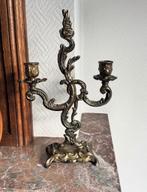 Antieke Franse kandelaar in koper/brons, Antiek en Kunst, Ophalen of Verzenden, Koper of Brons