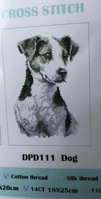 Borduurpakket compleet Hond 18 x 25cm, Ophalen of Verzenden, Nieuw, Borduurpakket