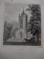A 041 / Zeist / Seyst / de Kerk  Staalgravure 1860, Antiek en Kunst, Kunst | Etsen en Gravures, Ophalen of Verzenden