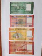 4 biljetten Libanon aunc kk f.30.8, Postzegels en Munten, Ophalen of Verzenden, Midden-Oosten