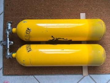 Duikflessen dubbel 2x7 set beschikbaar voor biedingen