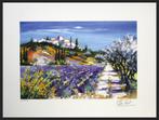 Ella Fort Litho " La Lavendes "Kleurig Schitterend, Ophalen of Verzenden