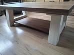 Massief eiken houten salontafel, Huis en Inrichting, Tafels | Salontafels, Ophalen, Gebruikt, 100 tot 150 cm, 50 tot 100 cm