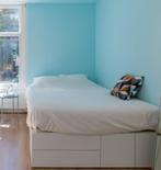 Bed gemaakt van PLATSA kasten (bedombouw incl lades), Ophalen, Gebruikt, Wit, Tweepersoons