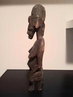 Antiek 1950 Afrikaans Houten Beeld Senufo Ivoorkust - 47cm, Antiek en Kunst, Ophalen of Verzenden