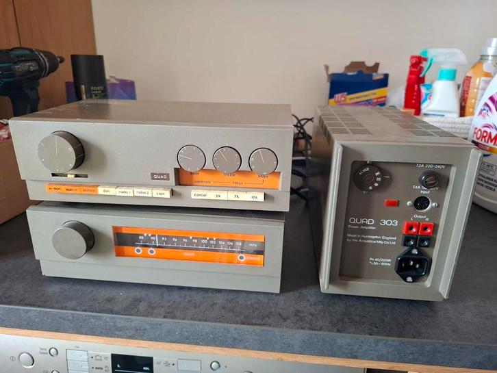 Quad 33 + 303 + FM3 origineel werkend, Audio, Tv en Foto, Versterkers en Receivers, Gebruikt, Minder dan 60 watt, Overige merken