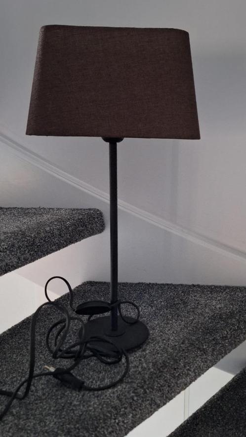 Tafel Schemerlamp, Huis en Inrichting, Lampen | Lampenkappen, Zo goed als nieuw, 25 tot 50 cm, Rechthoekig, Bruin, Zwart, Ophalen of Verzenden