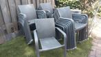 Partij wicker tuinstoelen / terrasstoelen, Ophalen, Gebruikt, Wicker, Stapelbaar