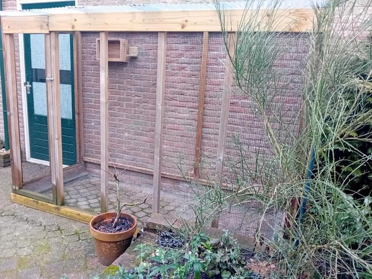 Volière van geïmpregneerd hout, Dieren en Toebehoren, Vogels | Hokken en Kooien, Gebruikt, Volière, Hout, Ophalen