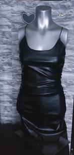 sexy leatherlook mini jurkje xs, Verzenden, Zwart, Zo goed als nieuw, Maat 34 (XS) of kleiner