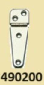 490200 (B) Scharnier RVS - lang 103 mm - breed 32 mm. € 3,95, Ophalen of Verzenden, Nieuw, Overige typen