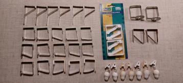    36 tafelkleedklemmen tafelkleed klemmetjes, merendeel RVS beschikbaar voor biedingen
