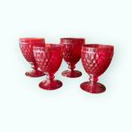 Villeroy and Boch Boston grote rode glazen / ijscoupes 4 st, Glas, Overige stijlen, Gebruikt, Ophalen of Verzenden