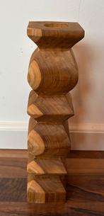 Suar-houten kandelaar - GROOT (vierkant) +/-35cm hoog, Ophalen of Verzenden