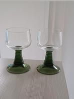 2 Vintage Duitse Luminarc Moezel of Rhein wijnglazen, Verzamelen, Glas en Borrelglaasjes, Ophalen of Verzenden, Gebruikt, Overige typen