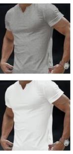 T-shirts 100 % katoen Maat M - Wit of grijs, Ophalen, Nieuw, Maat 48/50 (M), Wit