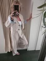 Zara Crème kleur wijde broek  en jasje, Ophalen of Verzenden, Zo goed als nieuw, Maat 38/40 (M), Beige