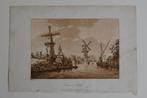 LEIDEN Mooie AQUATINT MOLENS Entrance to Leijden 1790 GU3, Verzenden