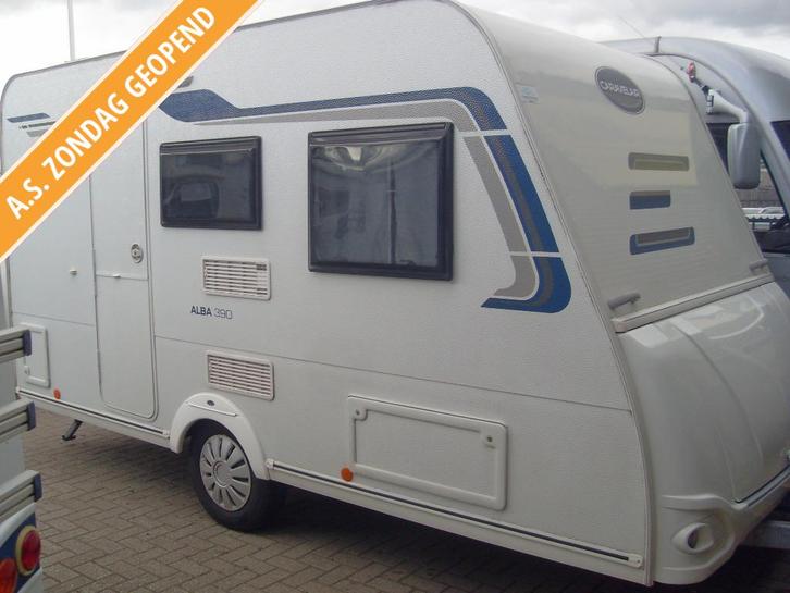Caravelair Alba 390 in nieuwstaat, Caravans en Kamperen, Caravans, Bedrijf, tot en met 4, 750 - 1000 kg, Treinzit, Caravelair