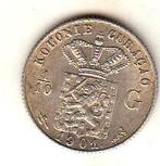 KOLONIE CURAÇAO - 10 cent, 1/10 gulden 1901 zilver -KM#36, Verzenden, Koningin Wilhelmina, 10 cent, Zilver