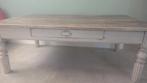 Landelijke witte salontafel, Huis en Inrichting, Ophalen, 50 tot 100 cm, 50 tot 75 cm, 50 tot 100 cm
