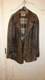 C389: SAKI bruin rundlederen jas maat 58/62 XXL Town country, -, Overige maten, Ophalen of Verzenden, -