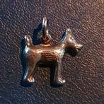 Zilveren vintage honden bedeltje, Ophalen of Verzenden, Zo goed als nieuw, Zilver, Overige merken