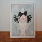 Schilderij op doek met reliëf, Ophalen