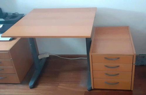 houten bureau met 1 ladenblok, Huis en Inrichting, Bureaus, Gebruikt, Bureau, Ophalen