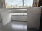 Bureau Malm wit 140x65x73cm, Huis en Inrichting, Bureaus, Ophalen, Gebruikt