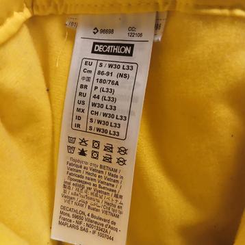Ski/Snowboard Broek - Geel - Decathlon - Maat S beschikbaar voor biedingen