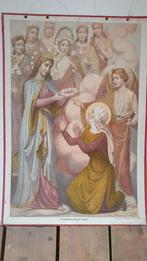 Antiek religieus prent - Heilige Lidwina, Antiek en Kunst, Antiek | Religie, Ophalen