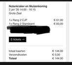 Kaartjes Notenkraker en Muizenkoning 2 januari 2026, Tickets en Kaartjes, Twee personen, Overige soorten