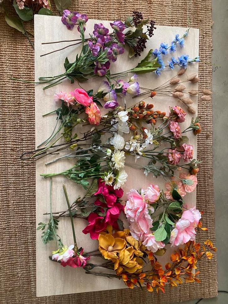 Mooie zijde bloemen, Huis en Inrichting, Woonaccessoires | Droogbloemen, Zo goed als nieuw, Ophalen of Verzenden