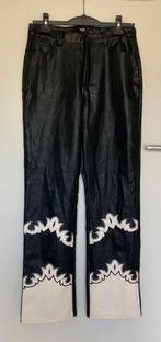 Jaded London zwarte faux leren broek apart borduur mt 40, Maat 38/40 (M), Verzenden, Zwart, Zo goed als nieuw