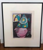Corneille - Zeefdruk - Clown aux grosses joues - Ingelijst, Antiek en Kunst, Ophalen