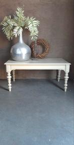 mooi sober taupe brocante salontafel tafel sidetable, Ophalen, Gebruikt, 100 tot 150 cm, 50 tot 100 cm