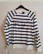 Leuke wit met blauw gestreepte sweater met print maat 36 / S, Wit, New Yorker, Ophalen of Verzenden, Zo goed als nieuw