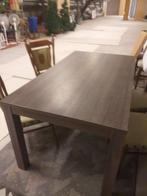 eettafel(zwaar eiken) + 4 stoelen, Ophalen, Gebruikt, Eikenhout, 50 tot 100 cm