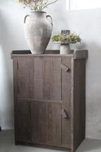kast boerenkast 2 deurs driftwood hout, Ophalen, Nieuw, Nvt, 25 tot 50 cm