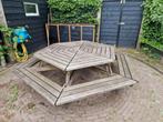 Hardhouten 12 pers picknicktafel, Tuin en Terras, Ophalen, Gebruikt, Rechthoekig, Hout