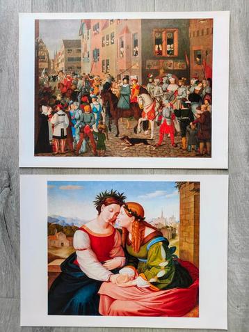 Kunstmap met 12 prachtige Duitse Vroegromantiek kunstplaten  beschikbaar voor biedingen