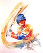 8 lithos van 8 sporten  van Wim Hoogstrate, samen € 80, Sport en Fitness, Honkbal en Softbal, Nieuw, Ophalen of Verzenden