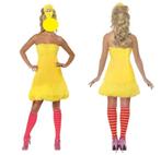 Leuk geel pino sesamstraat jurkje + attributen, Nieuw, Carnaval, Maat 34 (XS) of kleiner, Kleding