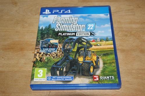 Farming Simulator 22 Platinum Edition (ps4), Spelcomputers en Games, Games | Sony PlayStation 4, Gebruikt, Simulatie, 1 speler
