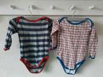 Hema 2x Romper Lange Mouwen Jongetje met print Maat 74-80, Kinderen en Baby's, Babykleding | Maat 74, Nacht- of Onderkleding, Gebruikt