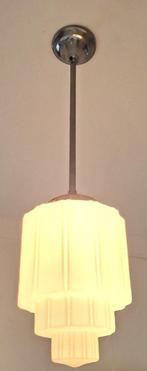 Art Deco Hanglamp, Huis en Inrichting, Lampen | Hanglampen, Ophalen, Gebruikt, 50 tot 75 cm, Glas